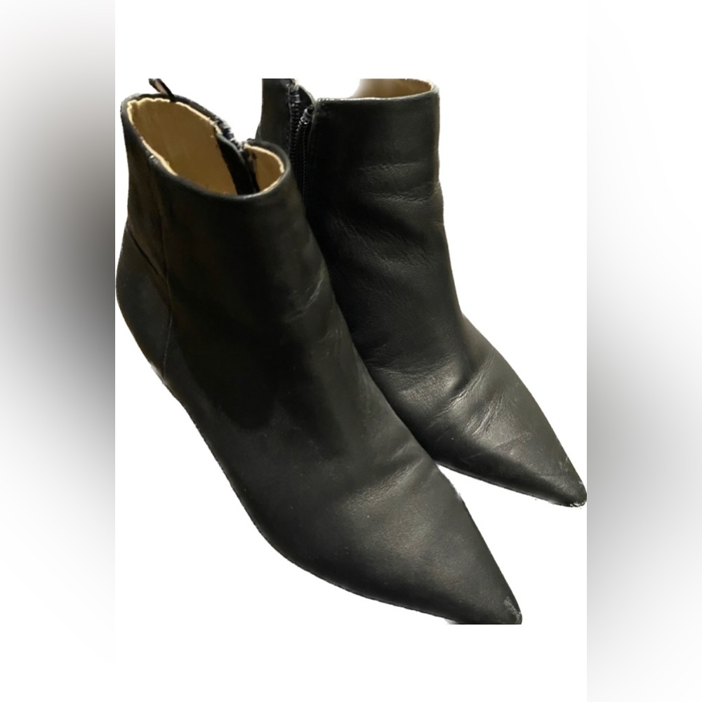 H&M black leather booties